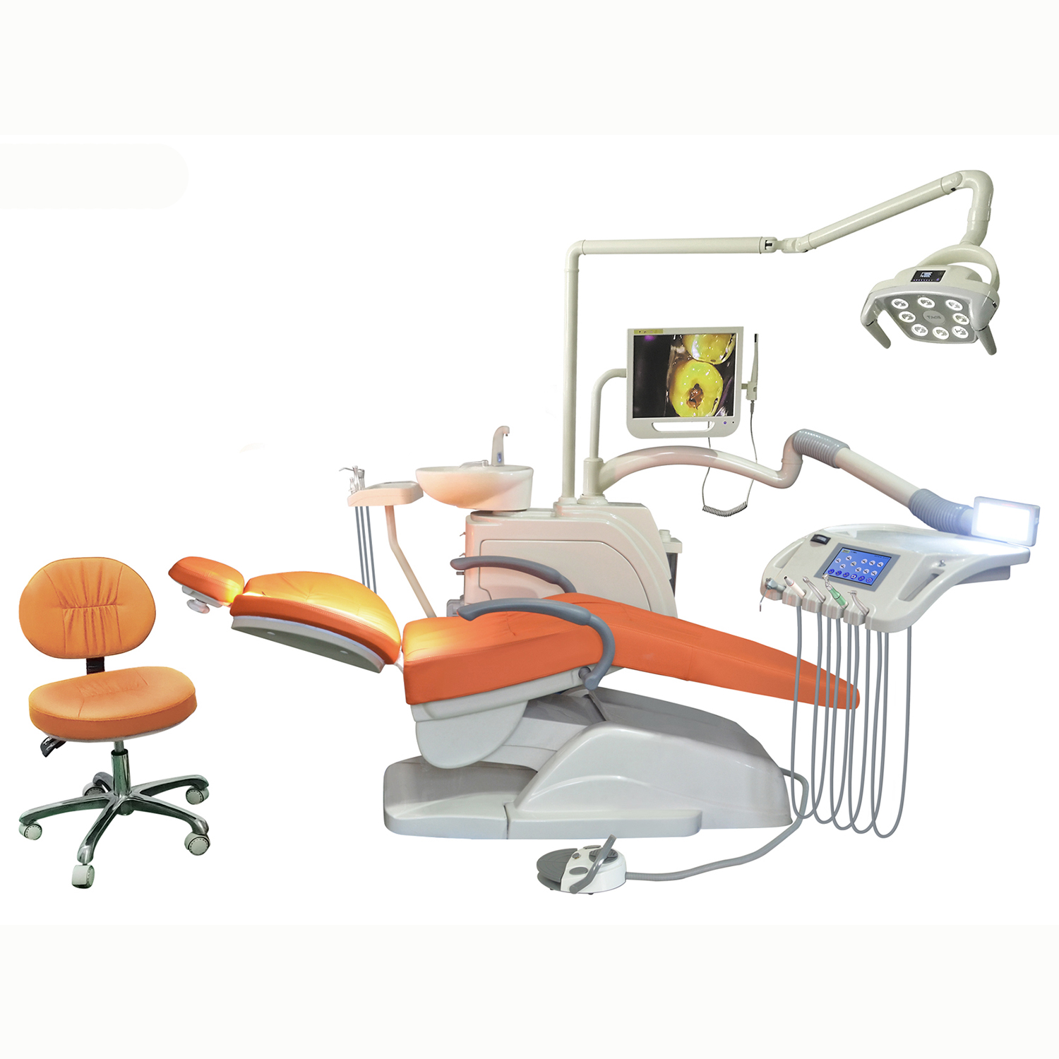 China Cheap Dental Clinic Chair Cost Quotes – Intelligent Touch Screen Control Dental Chair Unit TAOS1800 – Lingchen detail pictures