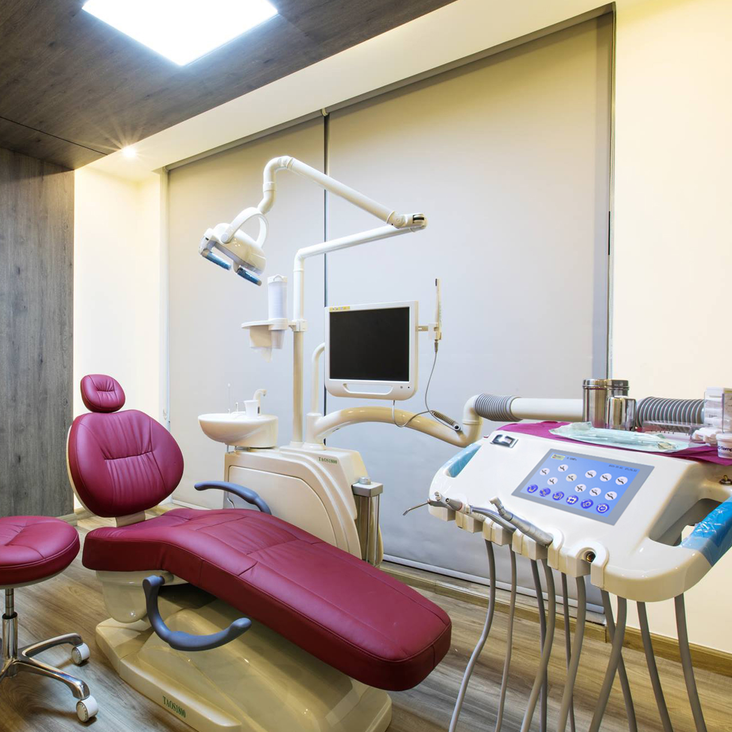 China Cheap Dental Clinic Chair Cost Quotes – Intelligent Touch Screen Control Dental Chair Unit TAOS1800 – Lingchen detail pictures
