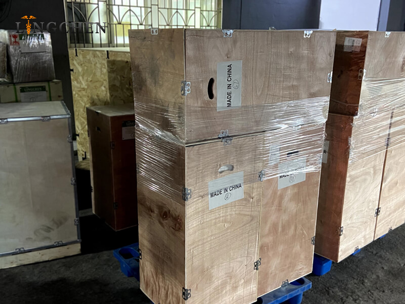 Dental air compressor shipping