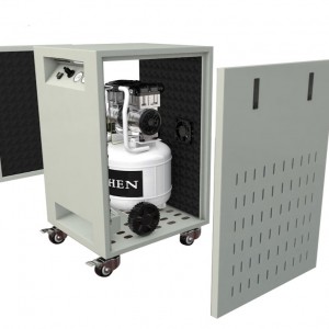 Dental Compressor with Air-Dryer and Cabinet Silent Original Design