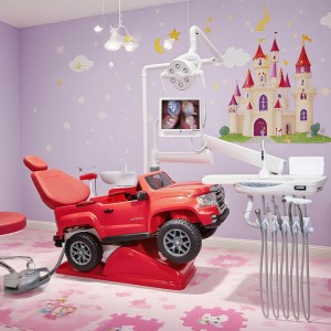 Kids Dental Chair Q1 in Pediatric Clinic Design for Children’s Dream Car with Music