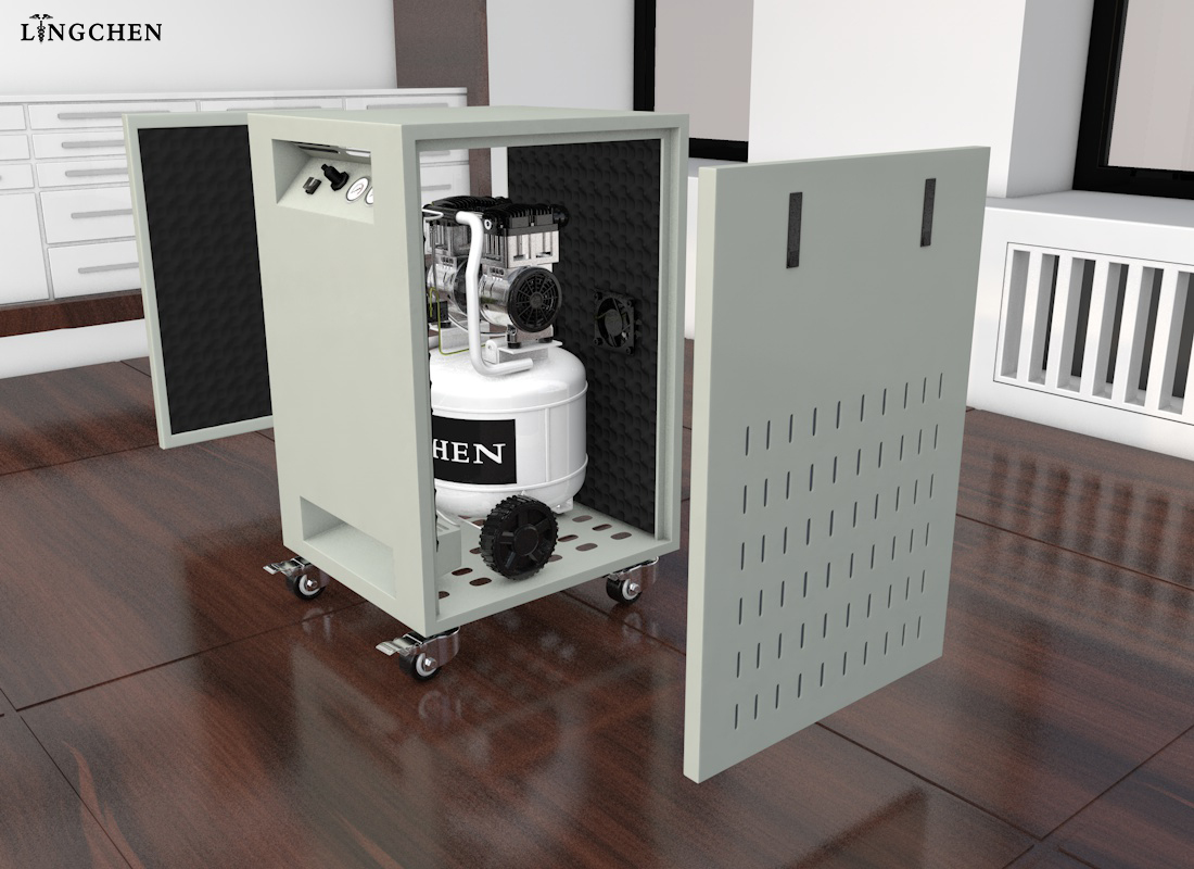 Dental compressor with dyer and cabinet , silent and good price