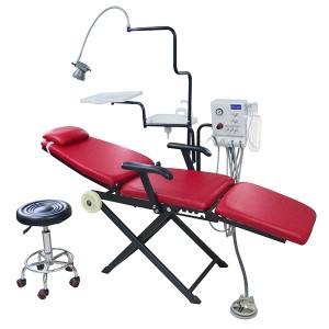 Portable dental chair convenient for visiting patients