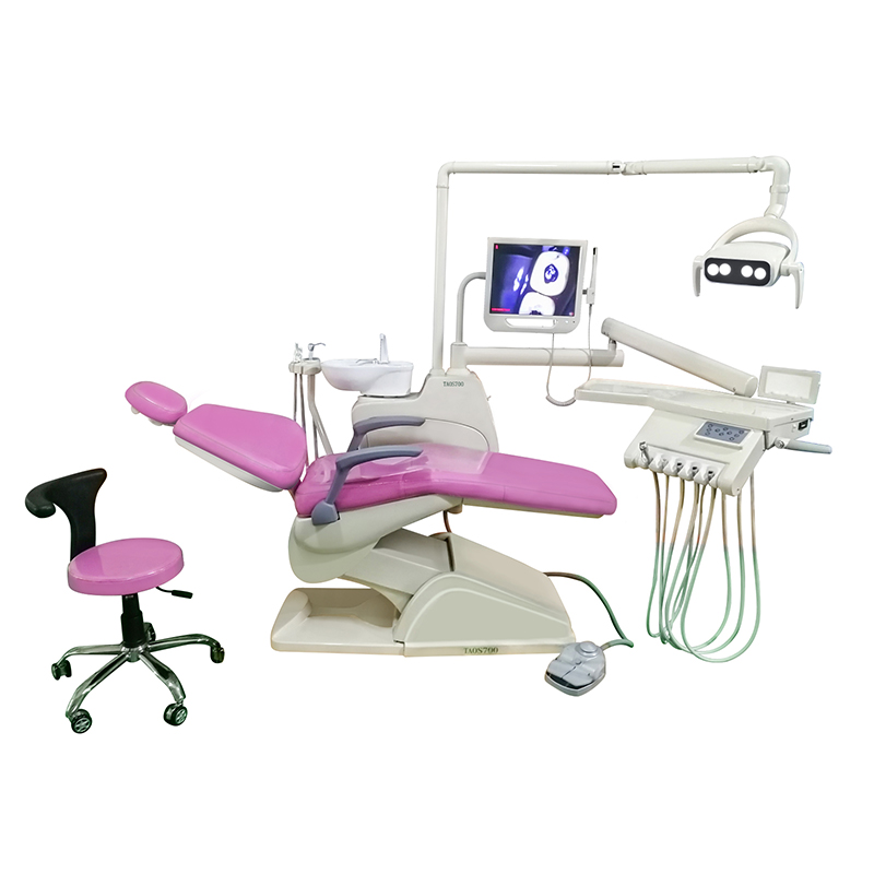 China Cheap Portable Dental Chair For Sale Factory –  Built in electric suction durable PU dental chair unit TAOS700 – Lingchen